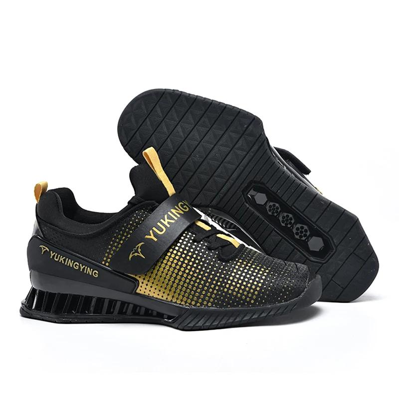 

Мужские кроссовки для тяжелой атлетики, тренировок в зале, профессиональные кроссовки для становой тяги, высококачественные нескользящие кроссовки, оригинальные спортивные кроссовки для становой тяги 39