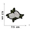 Rose Plum Blossom Embroidered Iron-On Fabric Patch for Clothing Decoration
