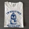 Grumpy Penguin Shirt, Funny Winter Animal Tee, Sarcastic Cold Weather T-Shirt