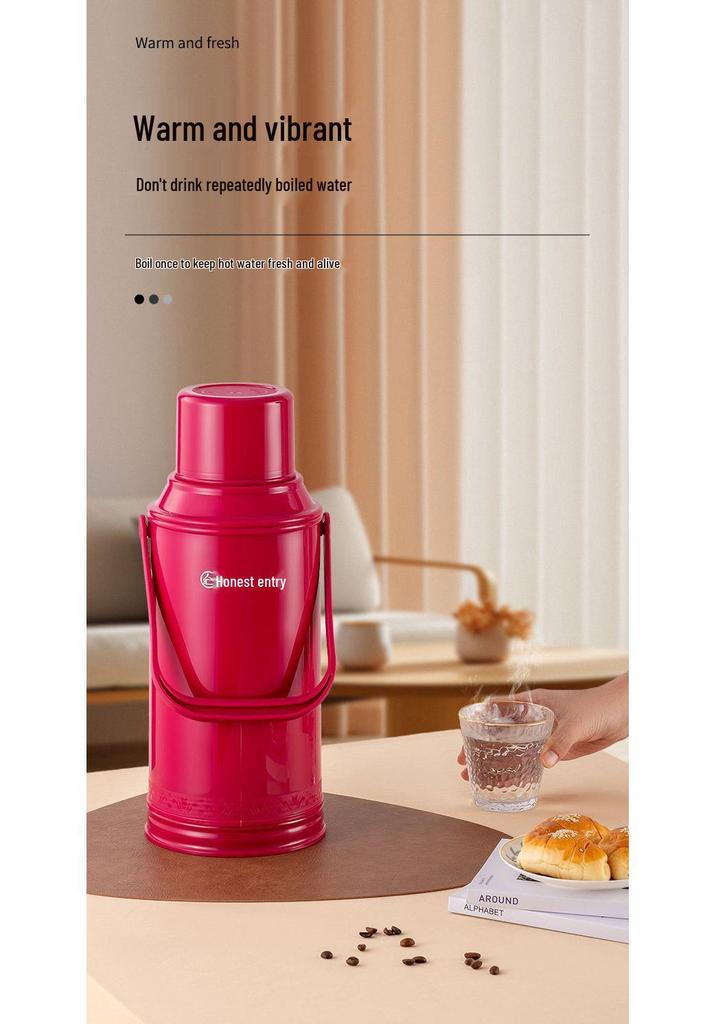 3.2L Vintage-Style Thermos Flask with Glass Liner for Dorms and Homes - Large Capacity Insulated Water Bottle