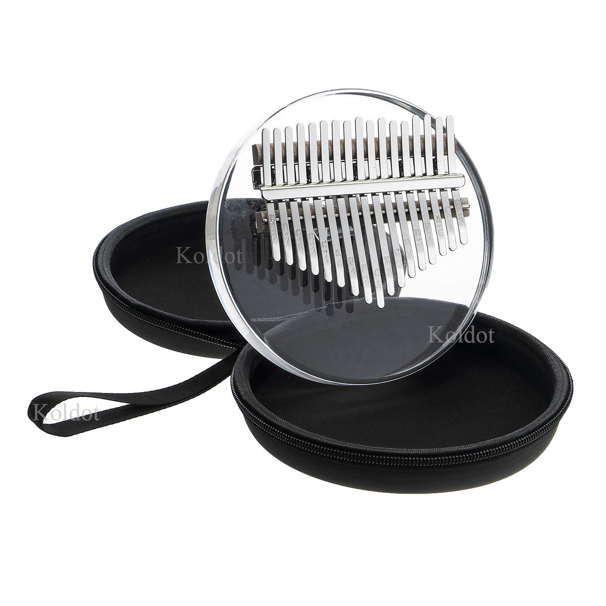 

Kalimba, 17 Keys, Transparent Crystal, Thumb Piano, Acrylic Material, with Storage Case (Round Shape)