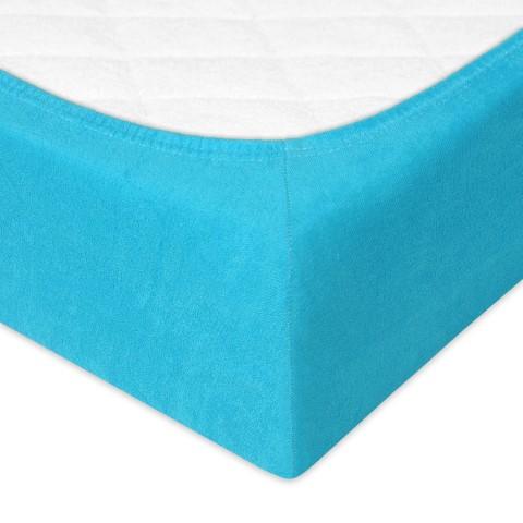 Premium terry sheet with elastic 180x190, 180x200x20, turquoise_31, matex