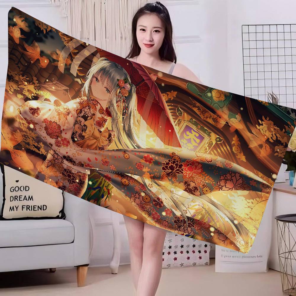 Virtual Singer M-Miku Cute Big Microfiber Beach Towels Quick Dry Towel Sand Beach Towels Pool Towel for Travel Swim Pool Yoga