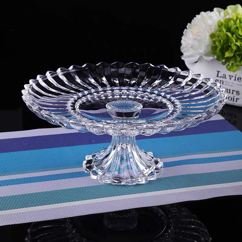 Flavinmci High-Footed Crystal Glass Fruit Plate