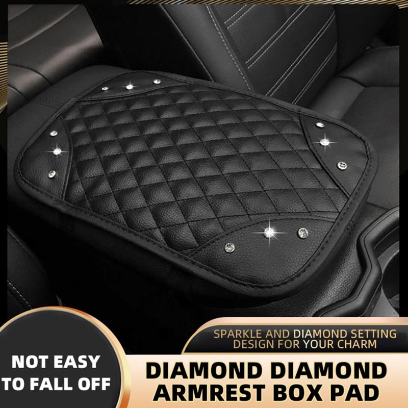 

New! Pu Leather Car Armrest Mat Center Console Arm Rest Protective Cushion Armrests Storage Box Cover Pad