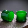 Tazza da tè in vetro verde imperatore Cha Wan Porcellana di giada Tazza da maestro Giuntura di bambù Tazza da tè Cinese Tazza da tè squisita in giada