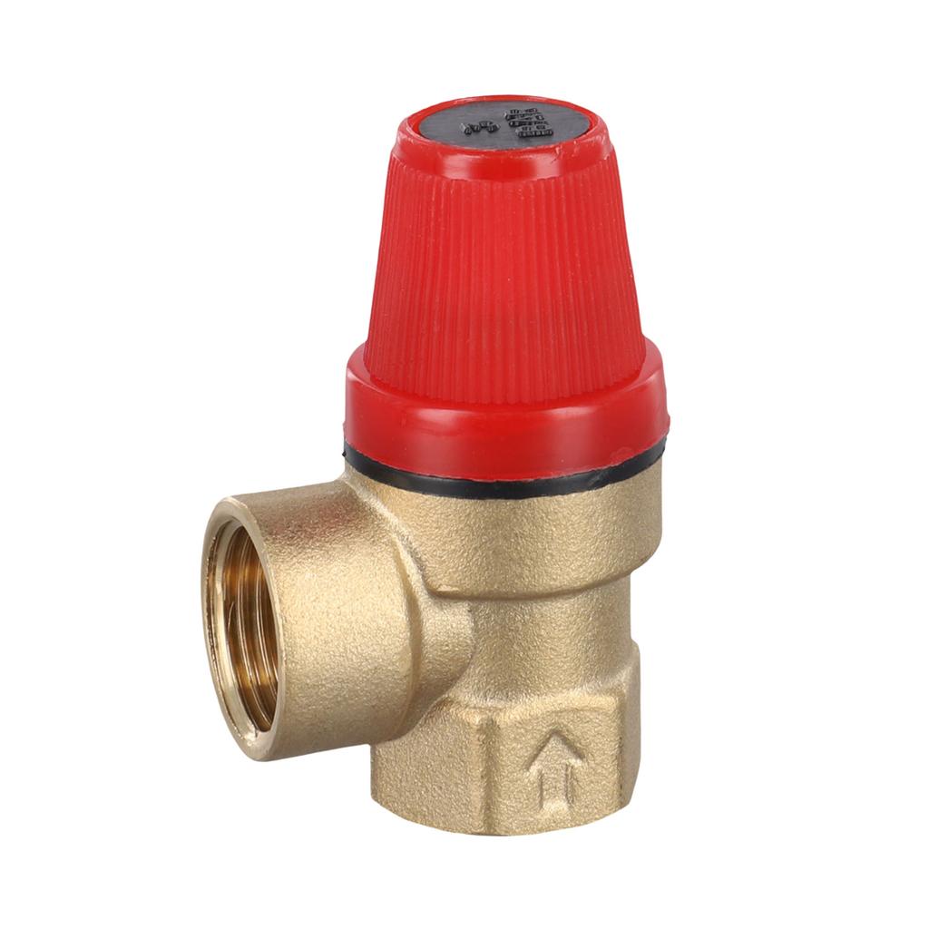 1Pcs Drain Valve For Water Heater Diaphragm Brass Safety Valve 1/2 Inch Pressure Level 3 Bar To 6 Bar Drain Valve Heating System