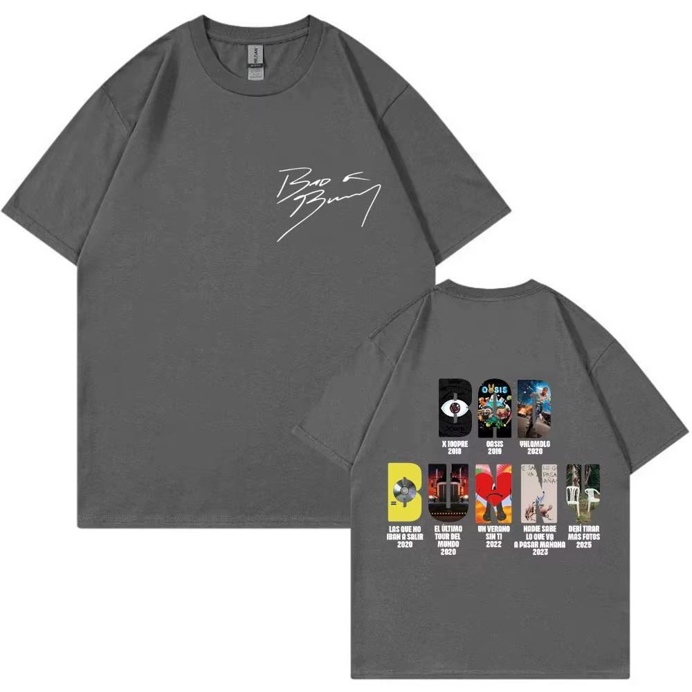 Bad Bunny Album Cover Graphic Hip Hop Tshirts Unisex Unisex Fashion Y2k Shirt Cotton Oversized Aesthetic Casual Oneck Hipster Top