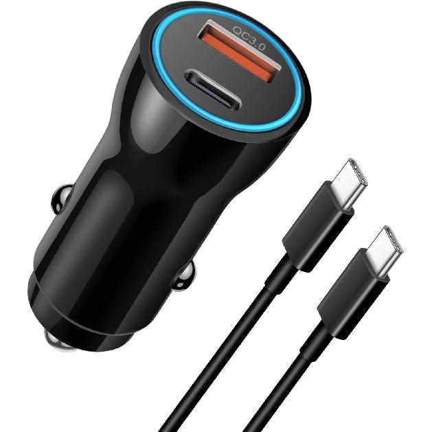 iPhone 17 16 15 Car Charger, [Apple MFi Certified] USB C Car Charger 43W Fast Charging with 3.3 FT Type C to C Cable, USB Car Adapter for iPhone