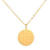 2023 Women's Titanium Steel Necklace with 'Fu' Round Pendant, Elegant Anti-Fade Collarbone Chain