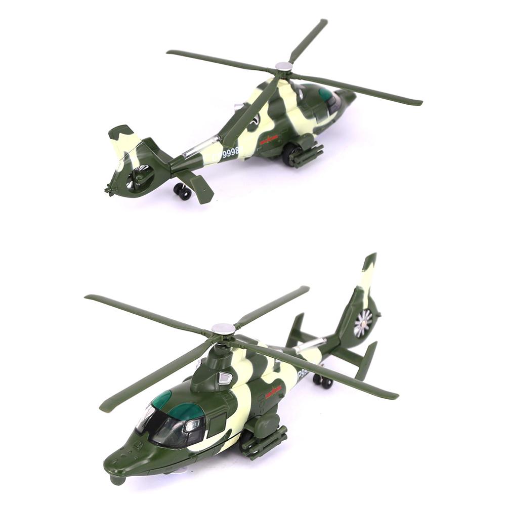 Helicopter Model Miniature Model, Sound and Light Simulation, Pullback Device, Military Series, Airplane