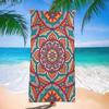 Classical Floral Pattern Print Microfiber Printed Beach Towel Mountain Climbing Yoga Beach Swimming Running Absorbent Soft Towel