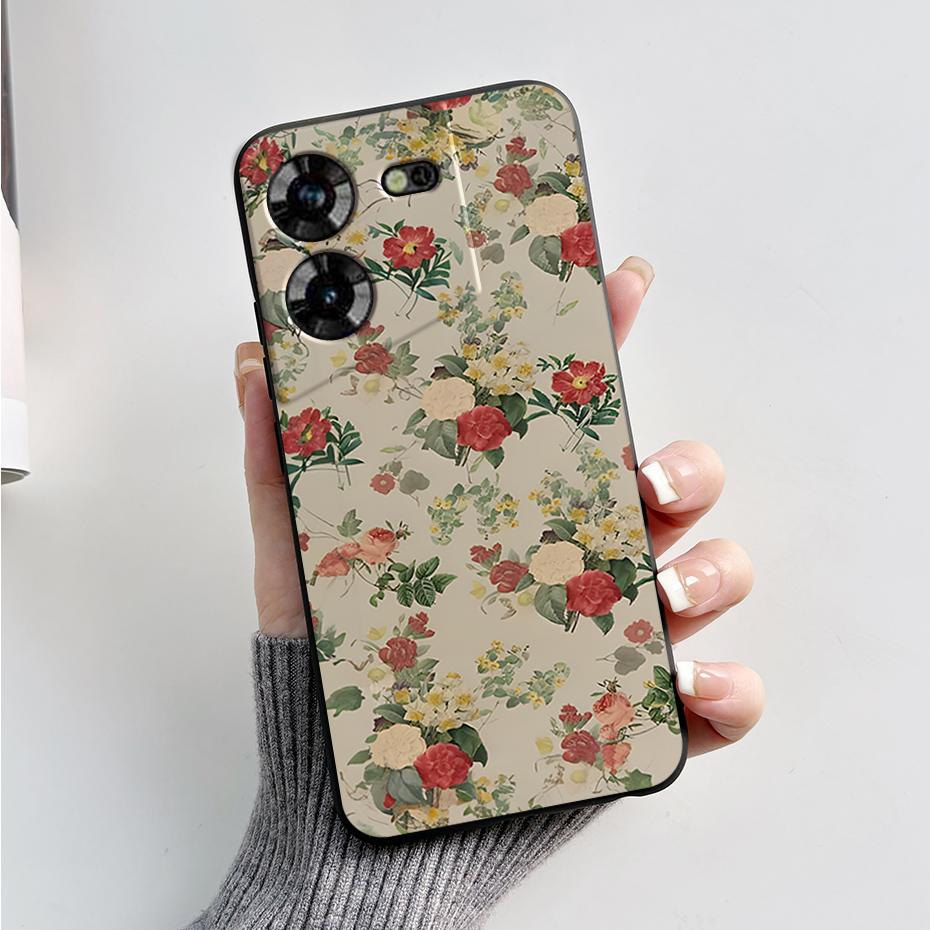 For Tecno Pova 5 Case LH7n Silicone Phone Case Stylish Pattern Slim Soft Black Funda Cover For Tecno Pova 5 4G 2023 Pova5 Capa
