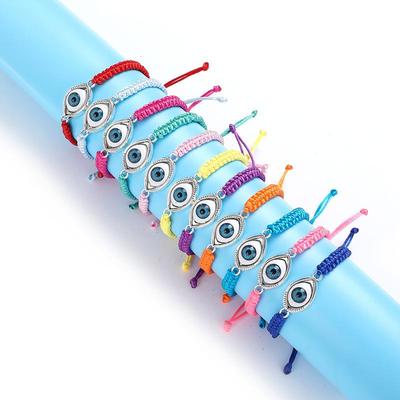 Bohemia Vintage Gothic Eyes Bracelet Evil Eye Femme Women Men Punk Braid Weave Rope Bracelet