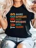 Amable Importante Fuerte Inteligente Capaz Valiente T-shirt