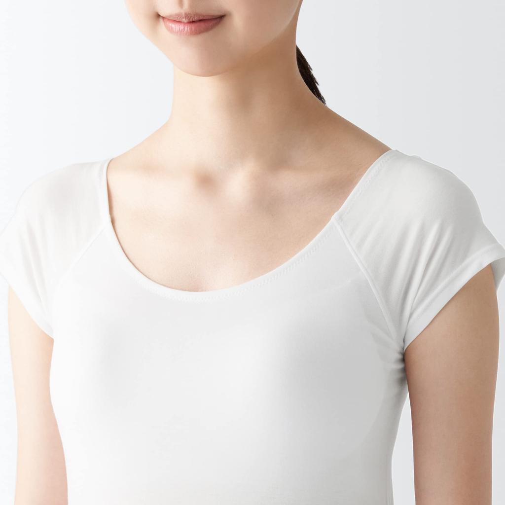 MUJI Smooth Bra French Sleeve FCC32A3S White M Set of 2 Women's