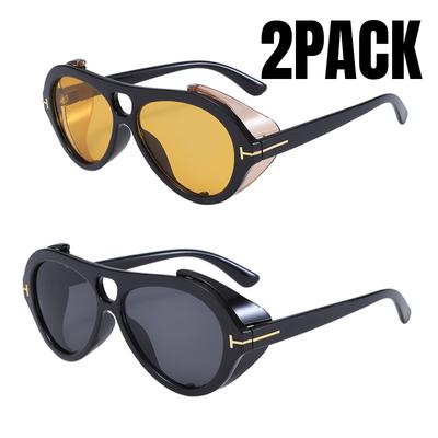 Double Bridges Sunglasses Male Female Vintage Candy Color Pilot Goggles Stylish Eyewear Women Outdoor Sports Trending Sun Eyeglasses