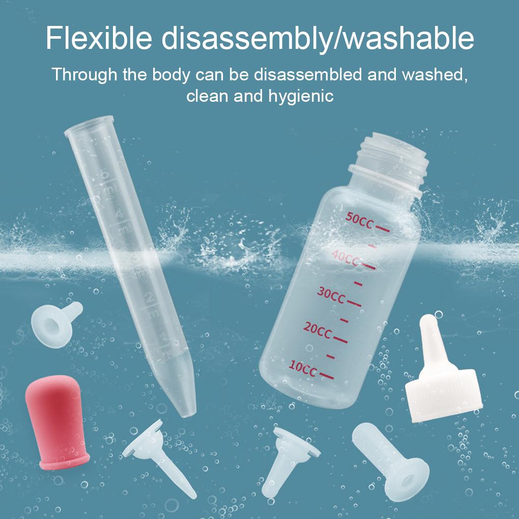 Silikon-Nurse-Set für Haustiere, Fütterungsflaschen, wasserdicht, Ersatz-Futternippel für Haustiere, Stillspritzen für Kaninchen
