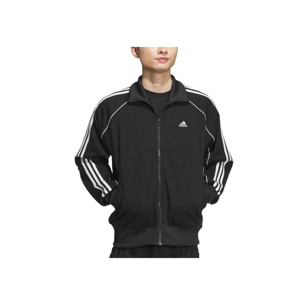 adidas Byd3s Side Stripe Comfortable Stand Collar Casual Jacket Unisex Jacket Black JG8578