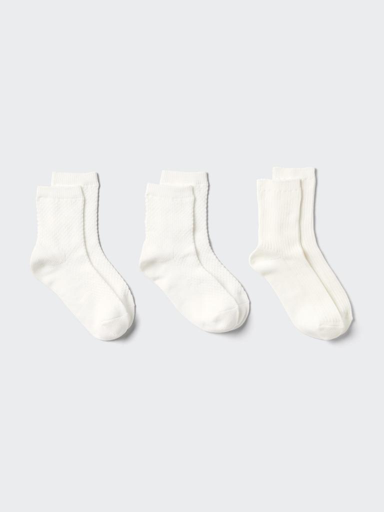 Uniqlo Socks 3p  Crew Popcorn 