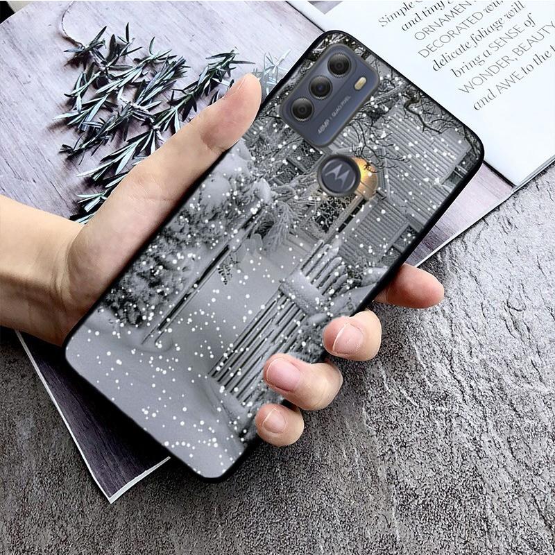 Winter schnee Frohe Weihnachten Telefon Fall für Motorola Moto G22 G60 G52 G9 G7 Plus G8 Power G100 G Stylus G30 g10 GPure