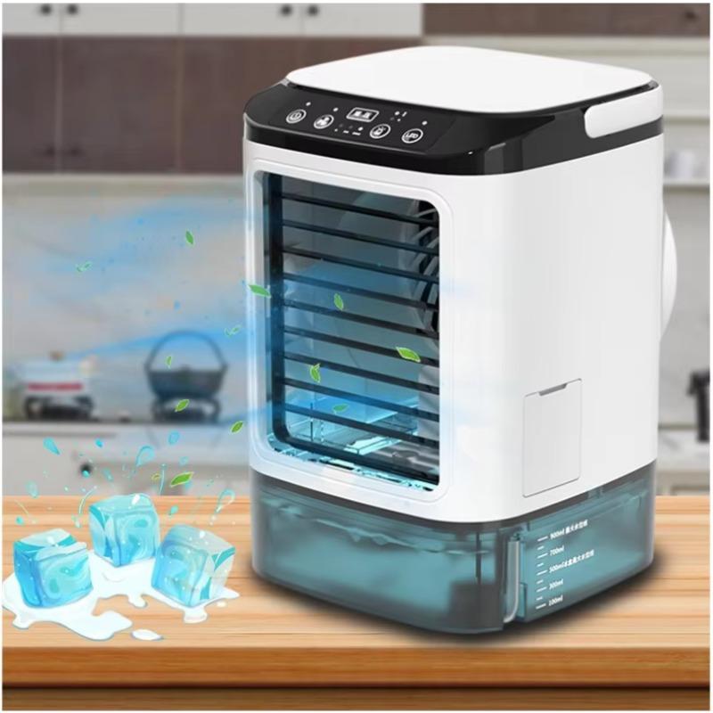 Tragbarer Klimaanlagenlüfter mit Sprühnebel, Wiederaufladbarer Mini-Luftkühler-Luftbefeuchter, USB-Schreibtisch-Kühlventilator für Zuhause und Büro