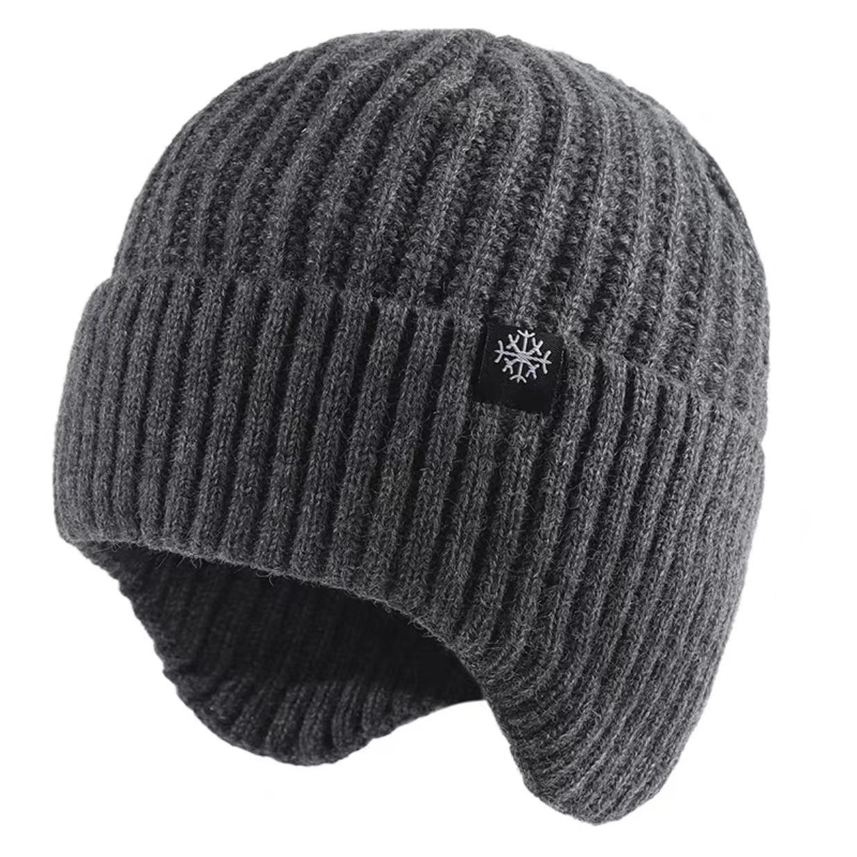 Men s Winter Ear Protection Knitted Wool Hat for Middle-Aged & Elderly