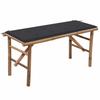 Garden Bench - vidaXL - Foldable - 118 Cm - Cushion Included - Weather-resistant Bamboo