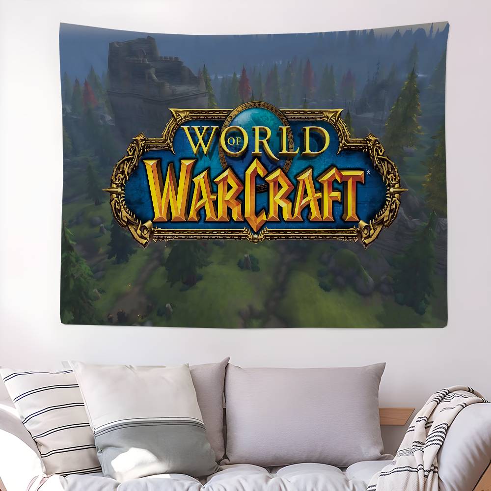 W-World Of W-Warcraft Game Hanging Bohemian Tapestry Hanging Tarot Hippie Wall Rugs Dorm Japanese Tapestry