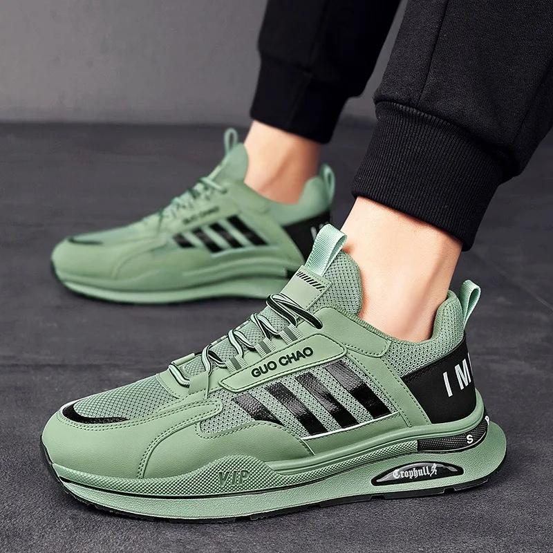 Men Autumn Fashion Casual Sneakers Platform Comfortable Running Shoes Luxury Designer Mesh LaceUp Vulcanize Shoe Tenis Masculino