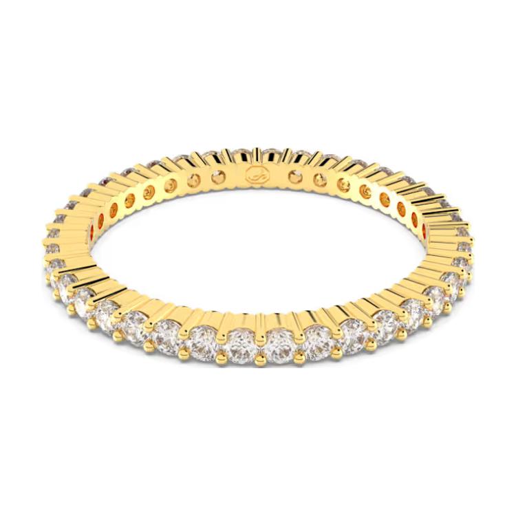 Swarovski Matrix Vittore Embedded Design PVD Zirconia Ring Women rings Gold 5656296 Box (Random Color),52