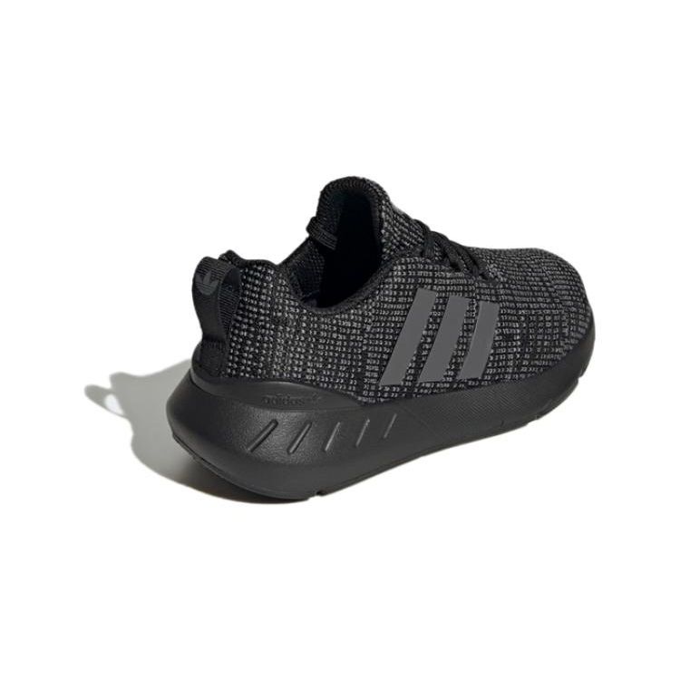 adidas Swift Run 22 Little Kid Black Grey Kids Sneakers Core-Black Grey-Five Cloud-White GY3008