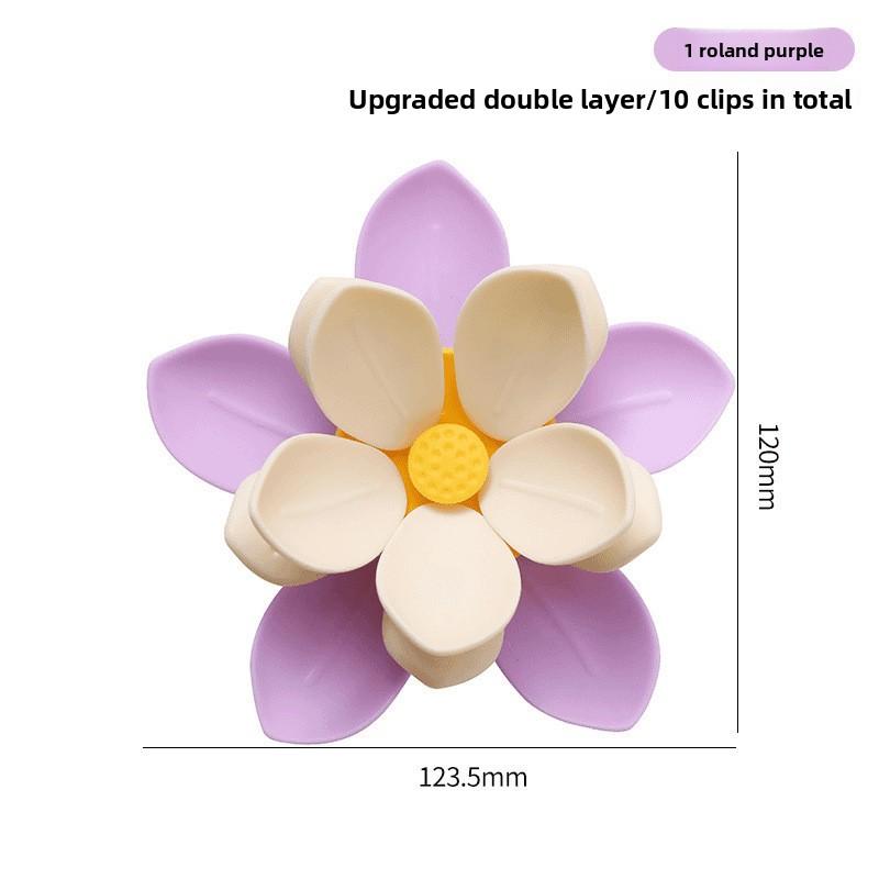 New Model Cherry Blossom Food Sealing Clip Refrigerator Sticker with Flower and Lotus Petals Magnetic Snack Sealing Clip Moisture-proof