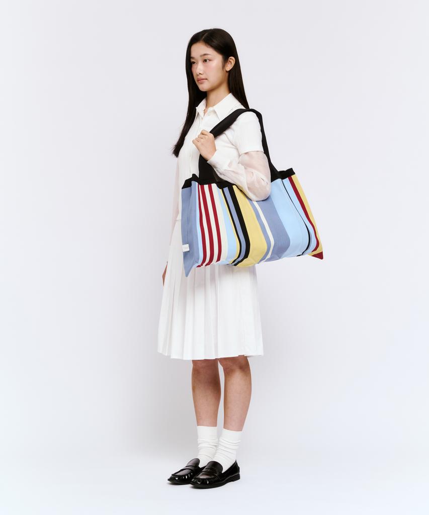 Pleatsmama Große Umhängetasche Urban Stripe