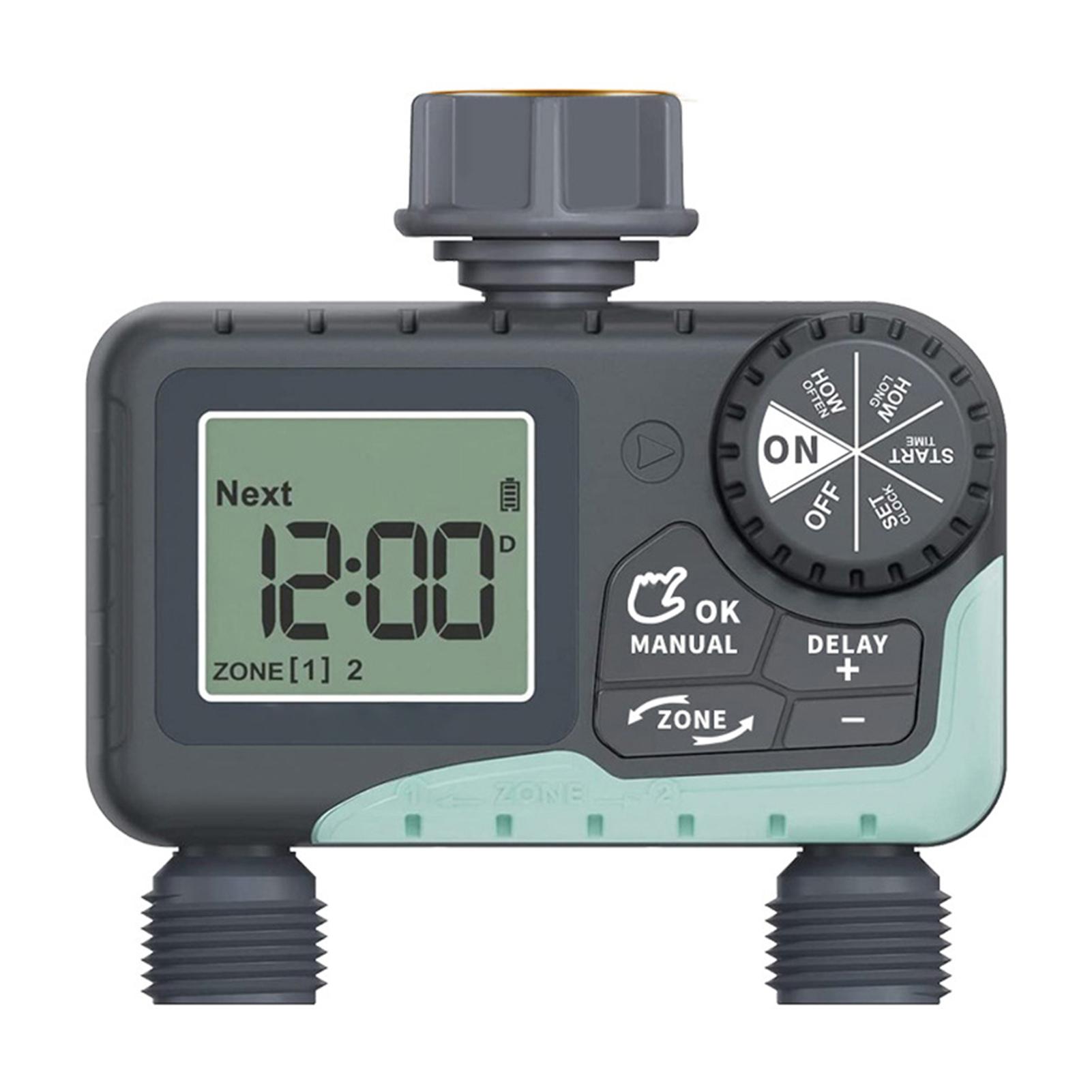 

Intelligent Dual Output LCD Screen Garden Irrigation Control Device Auto Water Saving Irrigation Controller Outdoor Digital Plant Watering Timer