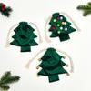 Christmas Tree Velvet Drawstring Gift Bag with Bells Xmas Hanging Ornament Candy Pouch Christmas Party Decoration Supplies 7