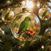 Birds 2D Acrylic Christmas Ornaments Decorative Wild Animal Figurines Ocean Theme Themed Decor Gift for Nature Lovers Festive Decorations