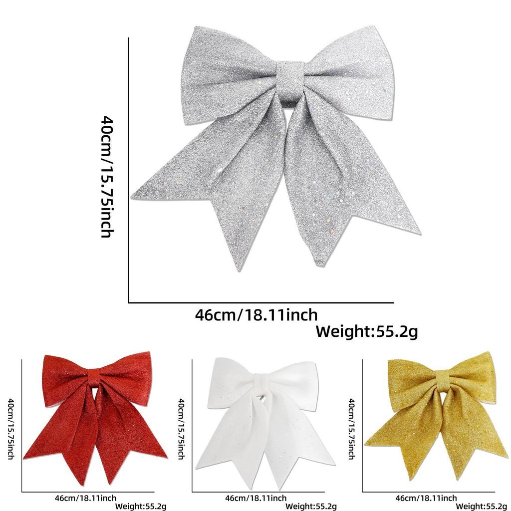 Pearl Stylish Cotton Glitter Bow Ornaments Ideal For Holiday Decor And Diy Projects Craft