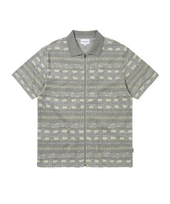 THISISNEVERTHAT Jungle Jacquard Zip Up Top Gray