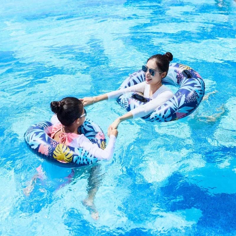 Colorful Leaf Inflatable Toy PVC Adult Swimming Circle Water Sports Inflatable Floating Ring Summer Outdoor Pool Accessories