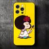 Mafalda Cartoon Cute Soft Phone Case for iPhone 16 16E 17 Air 15 Pro Max 14 Plus 13 Mini 11 12 7 Black Cover Back Shell