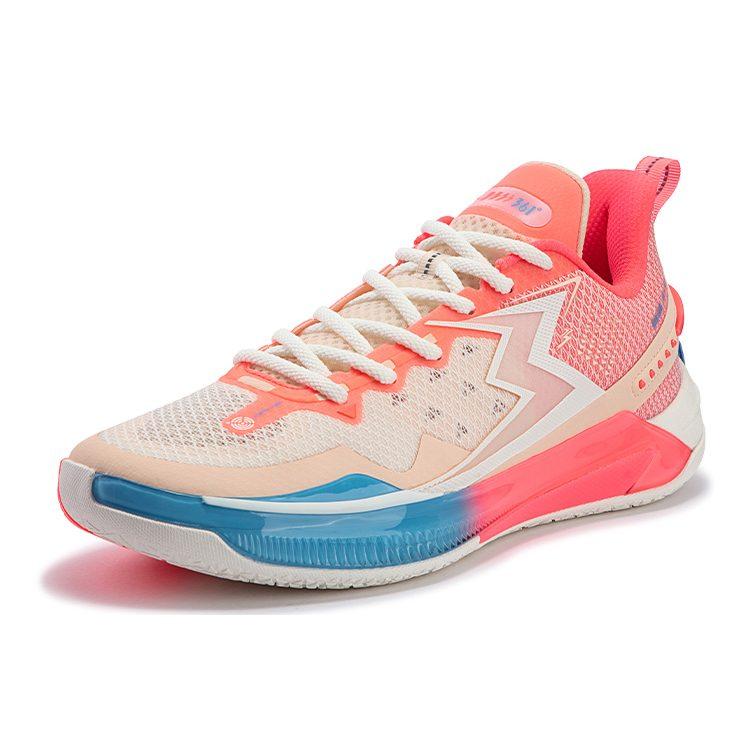 Scarpe da Basket 361 BIG3 5.0 Quick Unisex Basse Bianco Piuma/Pesca Frullato 672421121-8