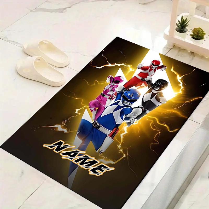 Custom 1Pc Power Rangers Heroic Team Rug Office Carpet Indoor Outdoor Entrance Doormat Nonslip Soft And Comfortable Living Room D2915223
