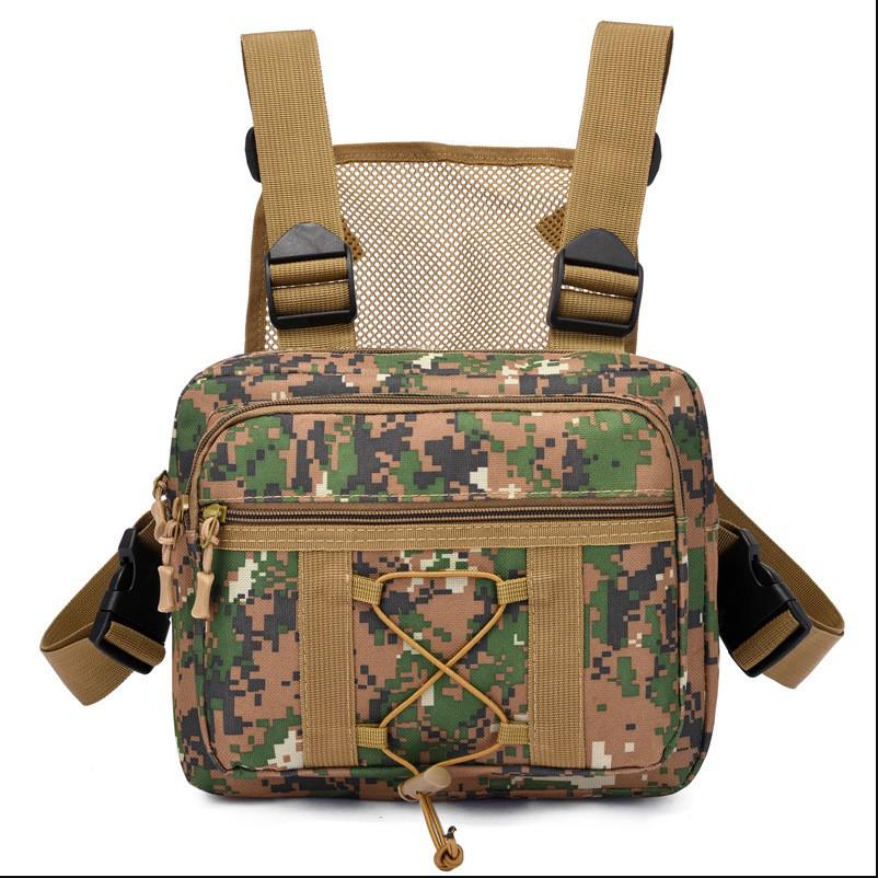 Camouflage Tactical Chest Bag and Sports Vest Combo