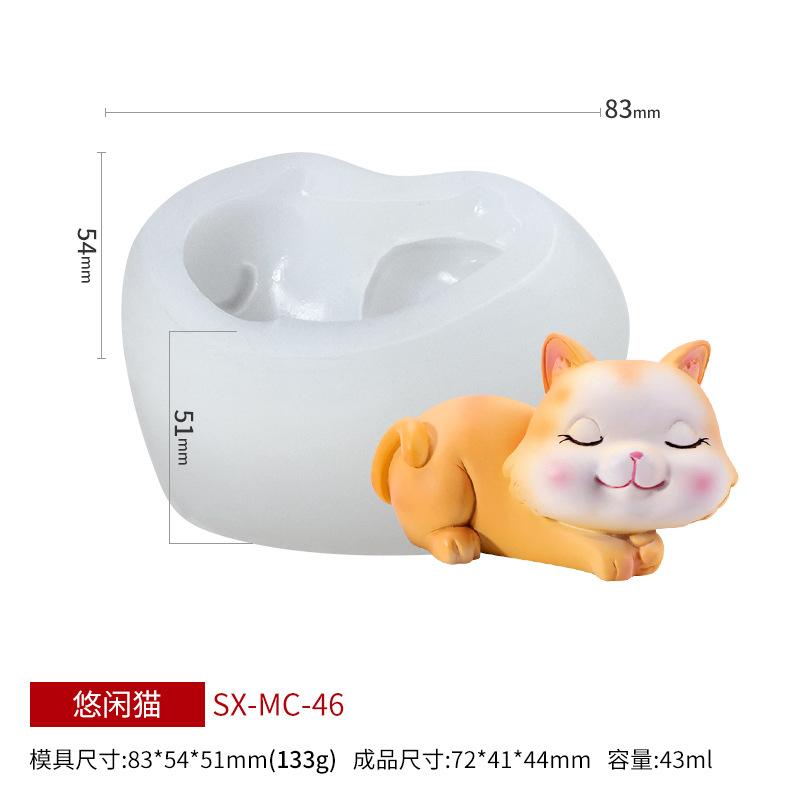 3D  Candle Mould All Kinds of Small Animal Statue Silicone Candle Mould DIY Handmade Mold Candle Making Supplies Candle Mold