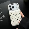 Candy Color PU Leather Puffer Polka Dots Phone Case For 16 17 Pro Max 17Pro 16Pro Shockproof Hard Protection Back Cover