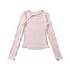 Korean Design Twist Neck Cutout Slim Fit Long Sleeve T-shirt for Women - 2026 Spring Collection