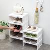 Multifunktionellt skoställ Stapelbart plasttorkställ för tofflor Platsbesparande badrumshylla Skoförvaringsorganisering