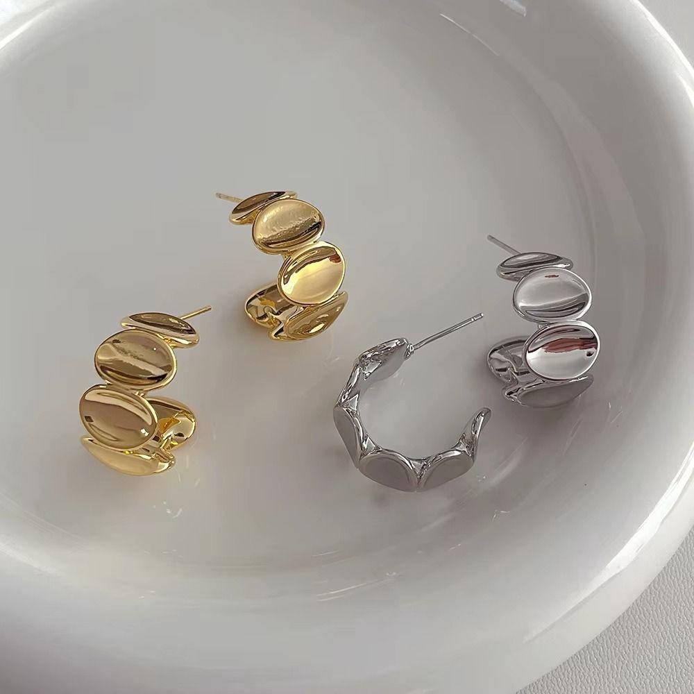 C Shaped Drop Earrings Gold/Silver Stud Earrings Fashion Women's Dangle Earrings  Engagement
