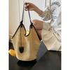 Beach Bag Large Capacity Summer Woven New Work Commuter Shoulder Bag Simple Niche